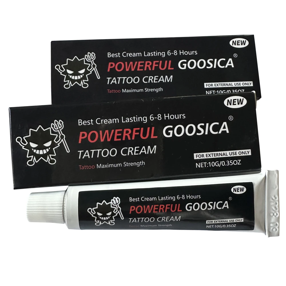 

New POWERFUL GOOSICA Tattoo Cream Before Permanent Makeup Microblading Piercing Eyebrow Lips Liner Aftercare Cream 10g