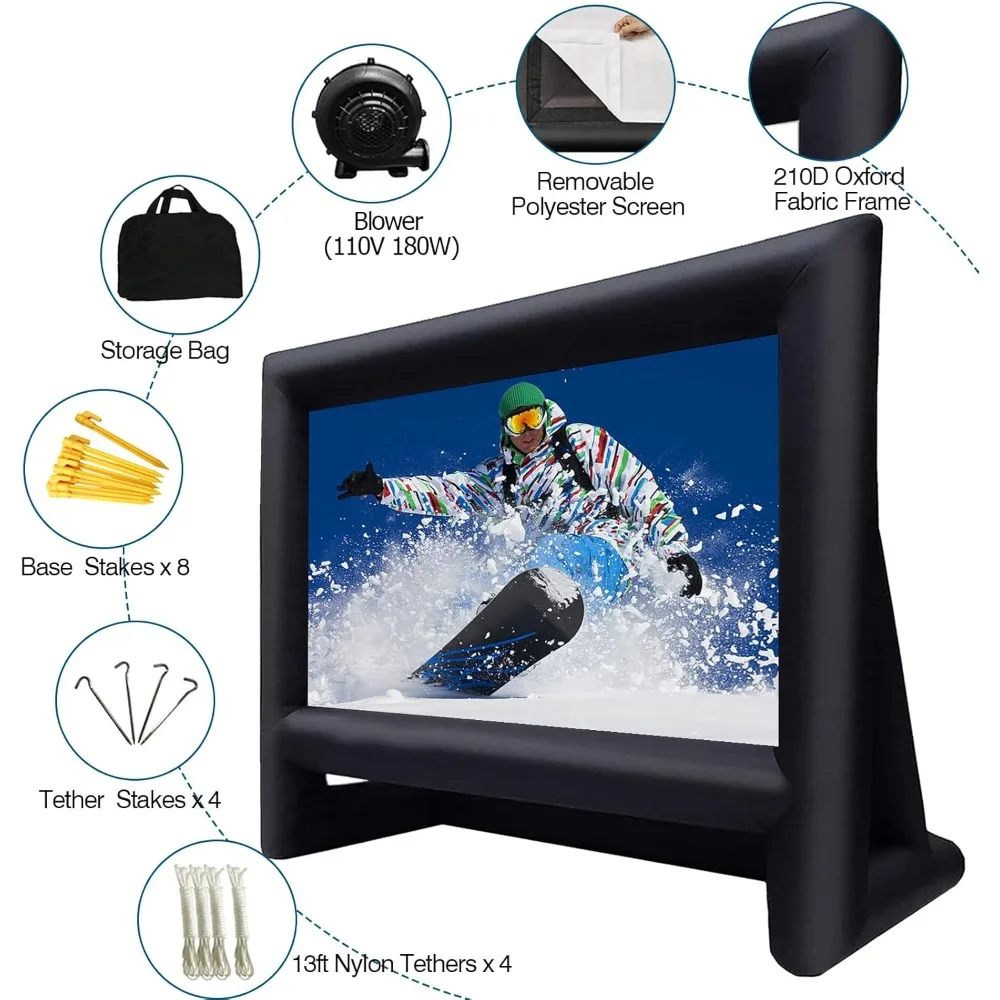 

16ft Inflatable Movie Screen Outdoor Projector Screen