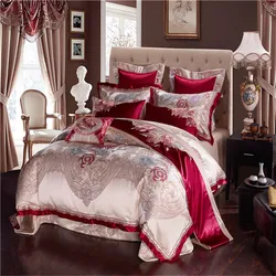 Luxury 4/6/10pcs Chic Satin Cotton Bedding set 104X90