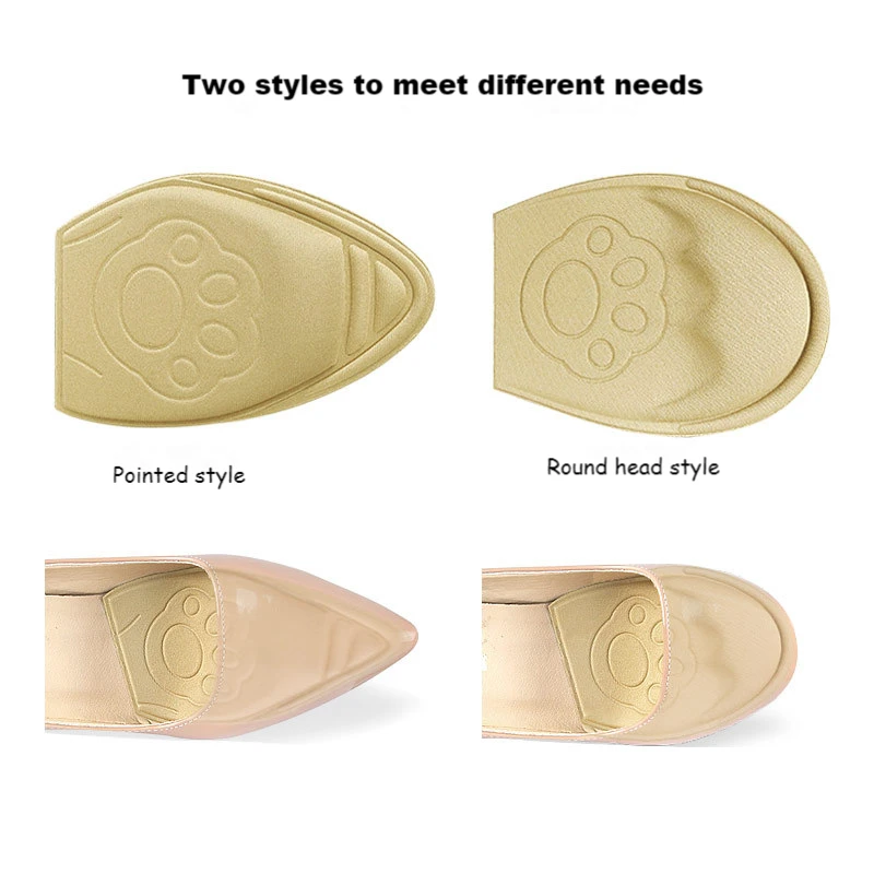 1 Pair Women Pain Relief Forefoot Insert Half Insoles Non-slip Sole Shoe Cushion Reduce Padded Front Foot Pads for Shoes Inserts