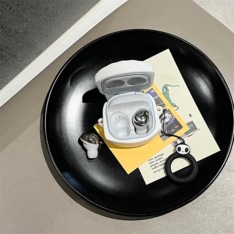 لسامسونج غالاكسي براعم 3 2 برو/براعم لايف/برو/براعم FE ثلاثية الأبعاد مضحك شبح كابوس سماعة حالة الكرتون سيليكون سماعة غطاء