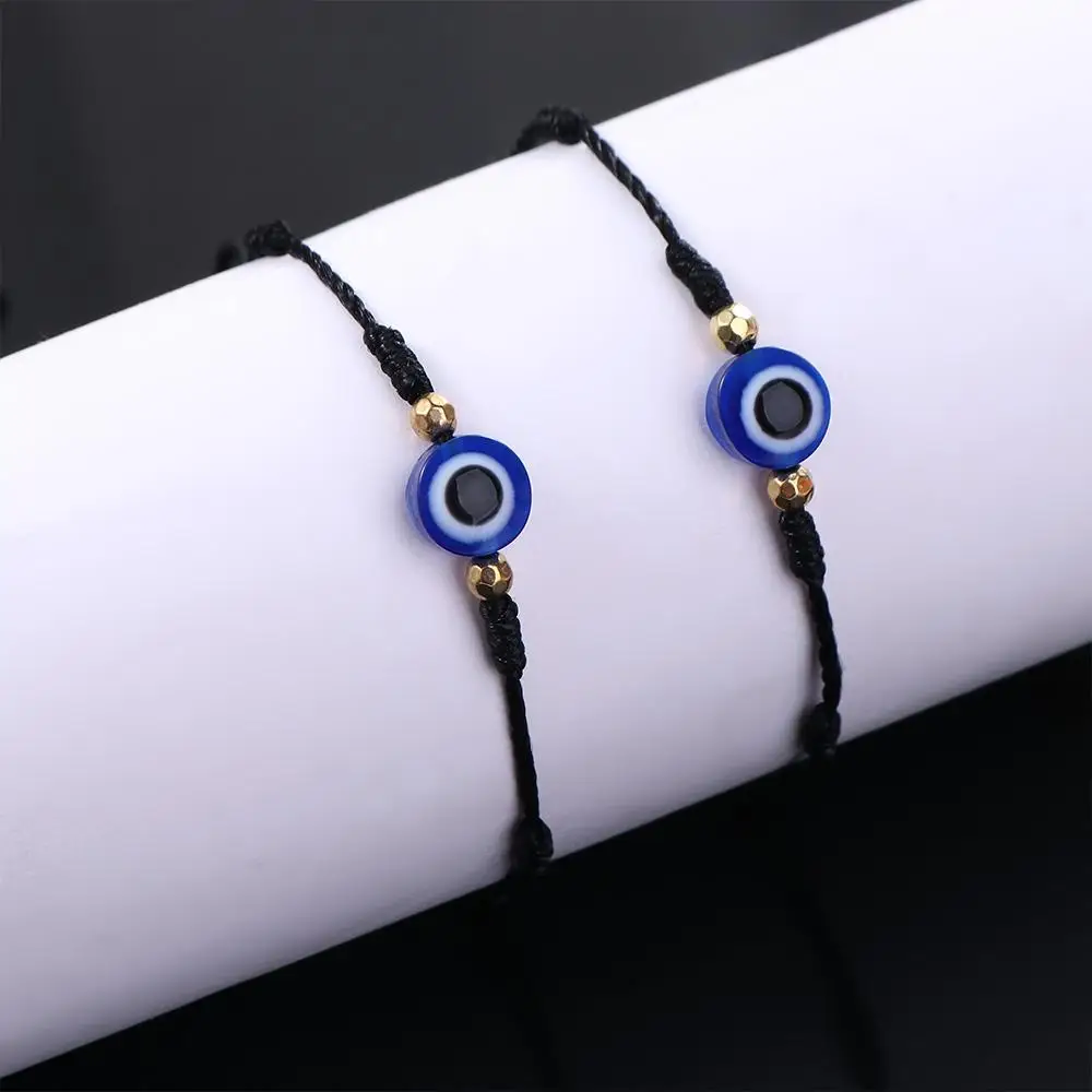 Fashion Jewelry Blue Glasses Seven Knots Lovers Hand-woven Bracelets Couple Bracelets Braided Hand Ropes Blue Eye Bracelets