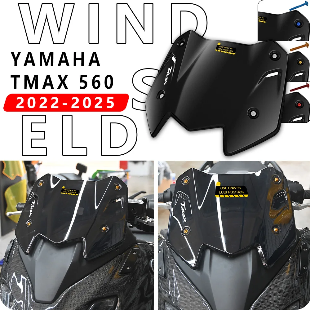 

MTKRACING For YAMAHA TMAX 560 2022-2025 Motorcycle Accessories Windshield WindScreen Deflector Wind Deflectore