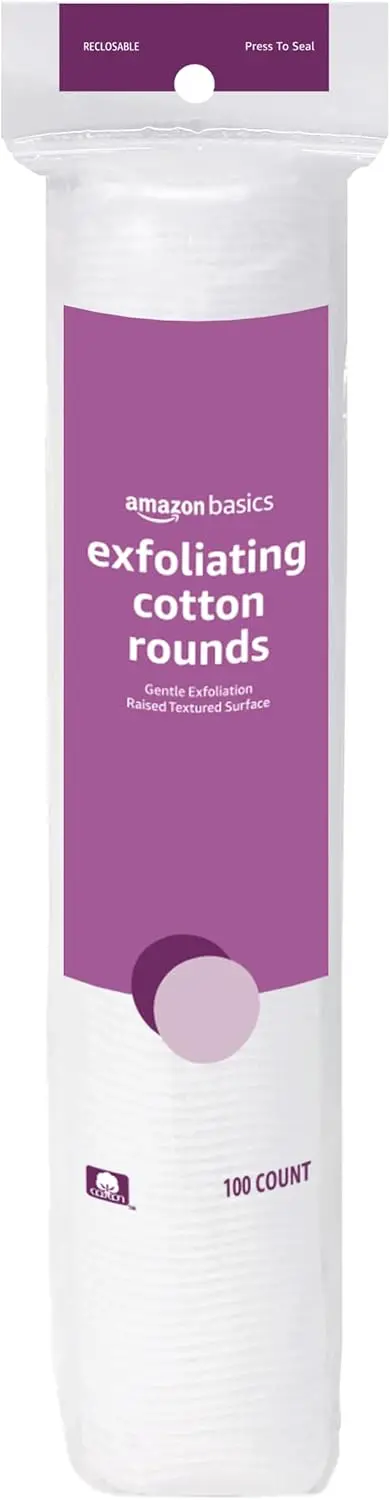 

Basics Exfoliating Cotton Rounds, 100 Count (Pack of 1)