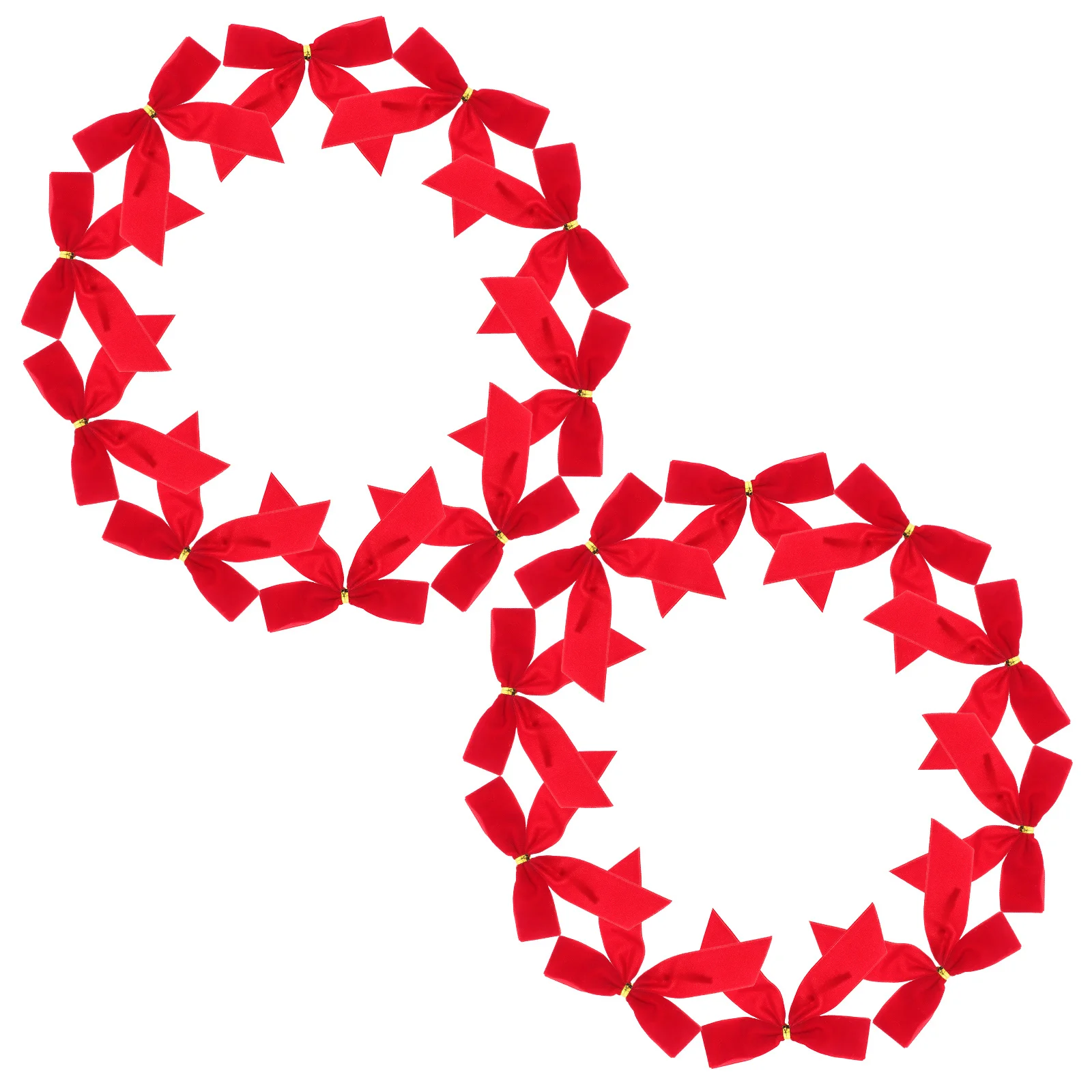 

24Pcs Mini Christmas Bows Red Exquisite Craftsmanship Festive Touch Outfit Decoration Holiday Events Girls Hair Accessories