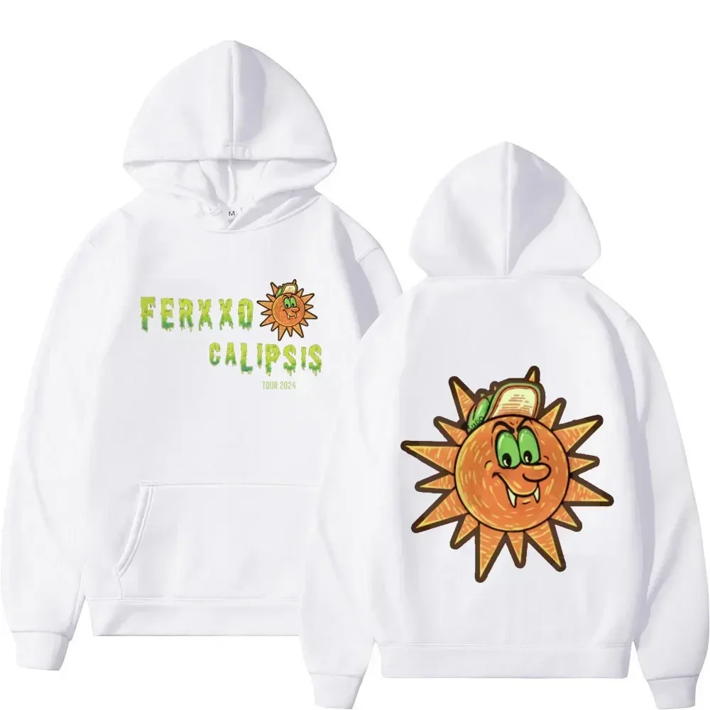 Men's and women's hooded sweatshirts rapper Feid FerxOcalipsis Tour printed sweater Y2K style hip-hop fashion vintage hoodie2024