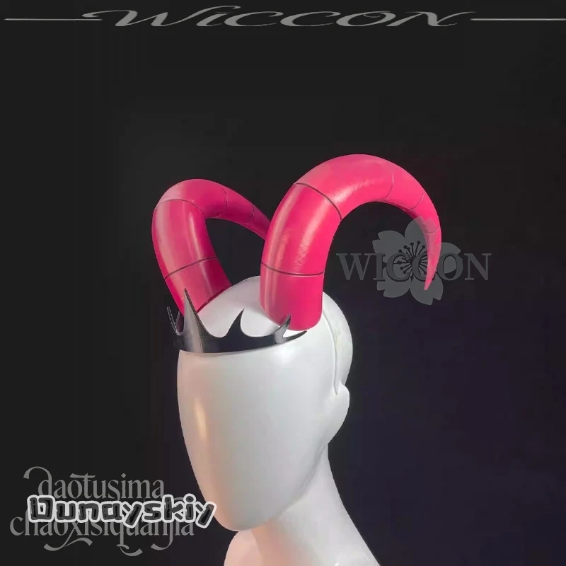 لتقوم بها بنفسك Ss S@Lilithh تأثيري أنيمي فندق Hassbin ثلاثية الأبعاد حمض البوليلاكتيك الدعائم اكسسوارات ديم على القرن الأسود تاج أغطية الرأس هالوين #6