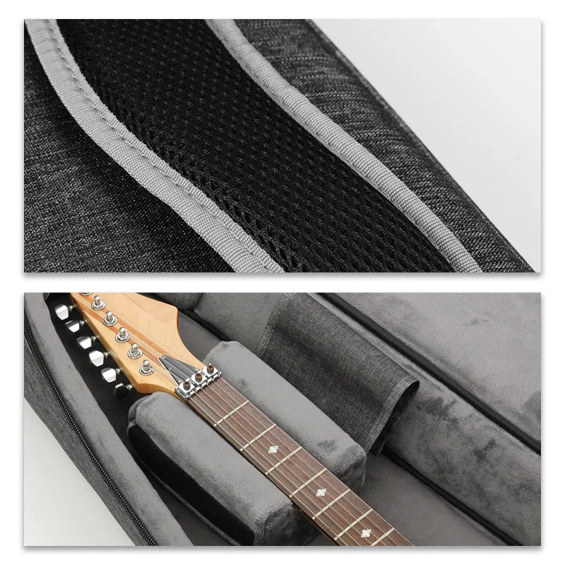 40 41 Inch Acoustic Guitar Gig Bag Lightweight Hardshell Carrying Case Electric Guitar Folk Plush Lining with Shoulder Straps