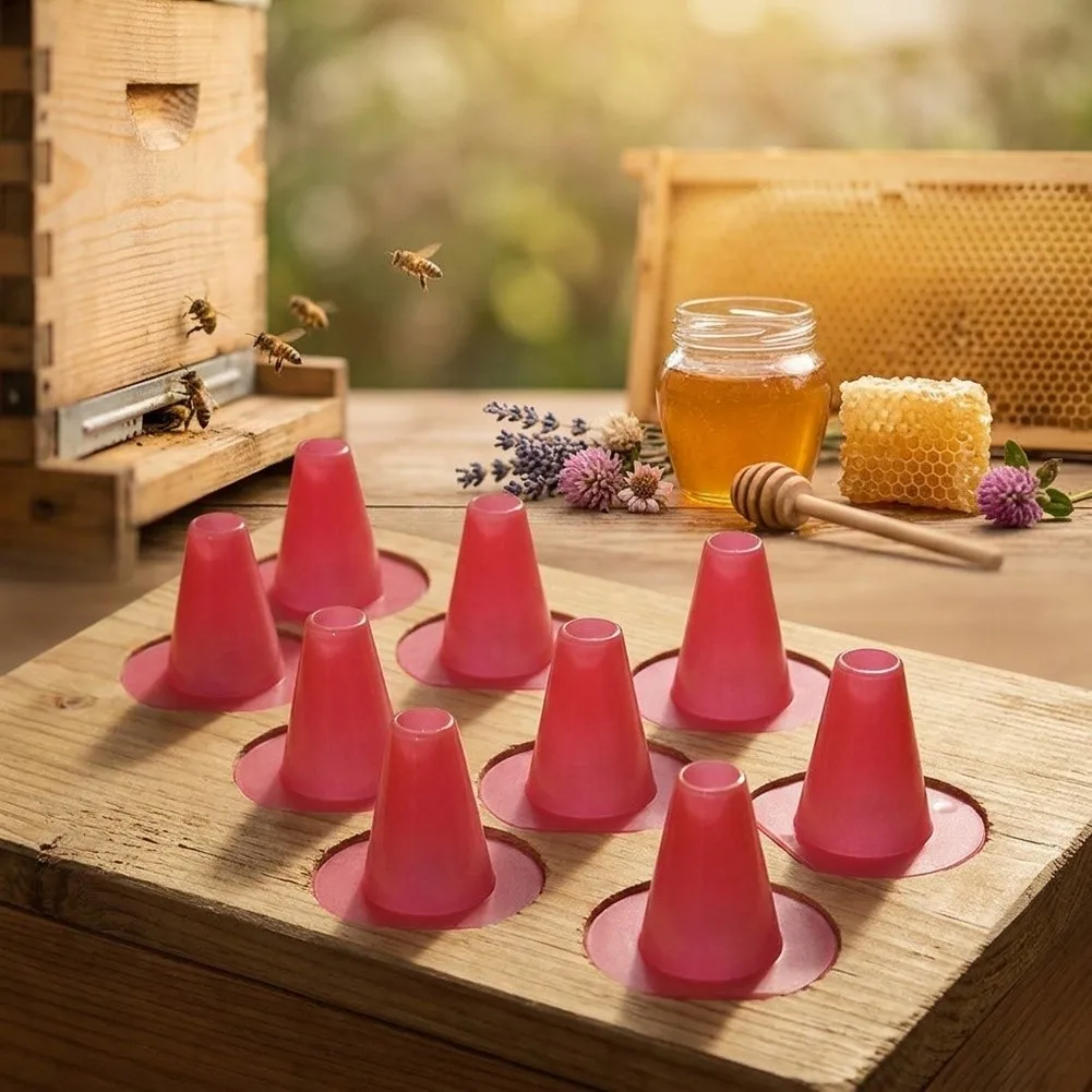 Bee Escape Tool for Apiculture Use - Single-Direction Plastic Cone Device to Reduce Bee Disturbance During Extraction