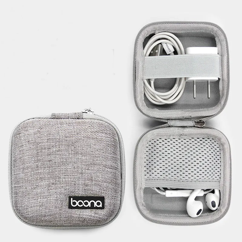 

1pcs Mini Headphone Case Bag Earphone Earbuds Box Storage for Memory Card Headset USB Cable Charger Organizer Storage Bag