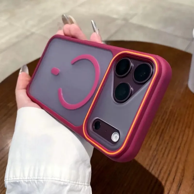 Luxuriöse Matte Klare Stoßfeste Magsafe Magnetische Hülle für iPhone 18 Pro 17 Pro 16 15 14 13 12 18 Pro Max 17 Hit Color Cover
