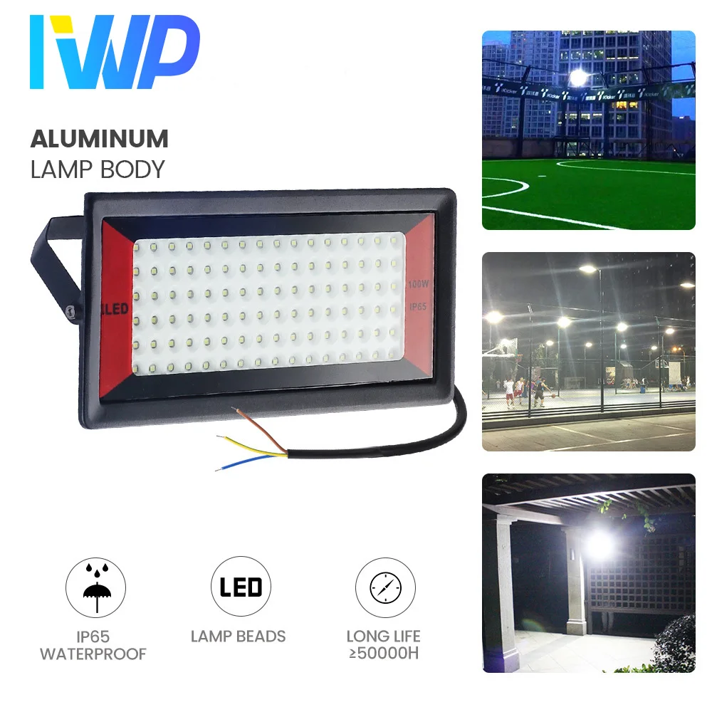 

LED Flood Light AC220V 100W IP65 Waterproof Outdoor Floodlight Spotlight LED Reflector Street Lamp Wall Flood Light Garden Light