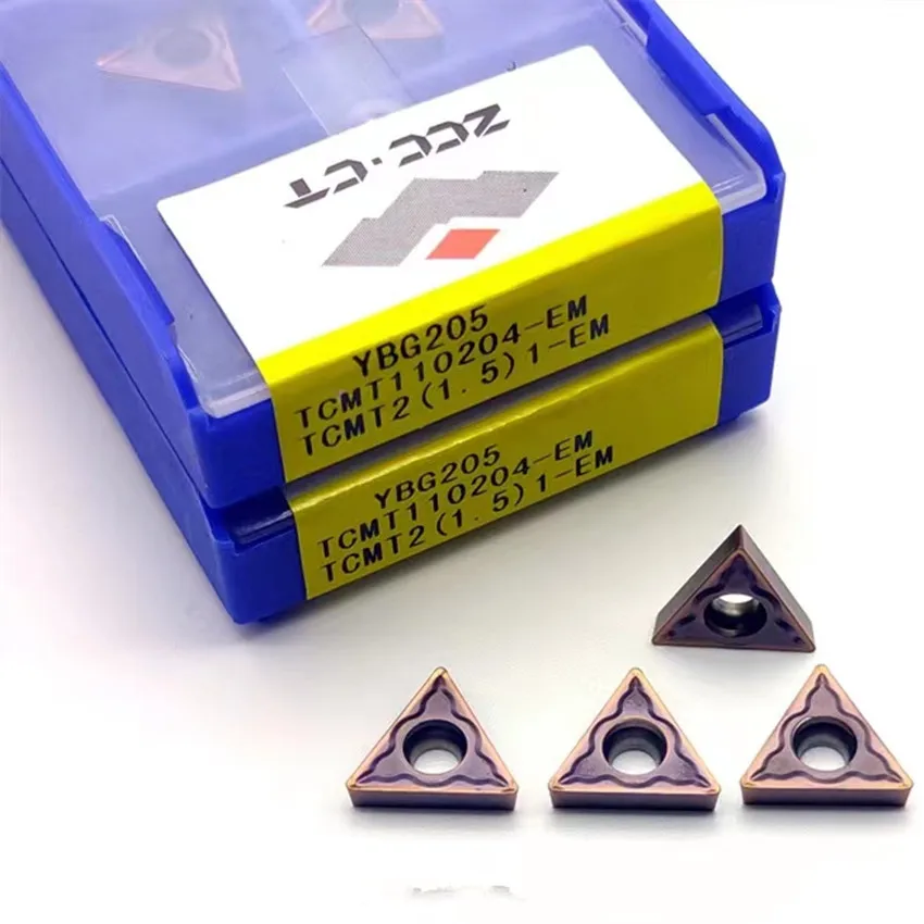 

TCMT110204-EM YBG205/TCMT110204-EM YBM153/TCMT110204-EM YBG205H TCMT11 ZCC.CT CNC blade carbide inserts turning tools 10pcs/box