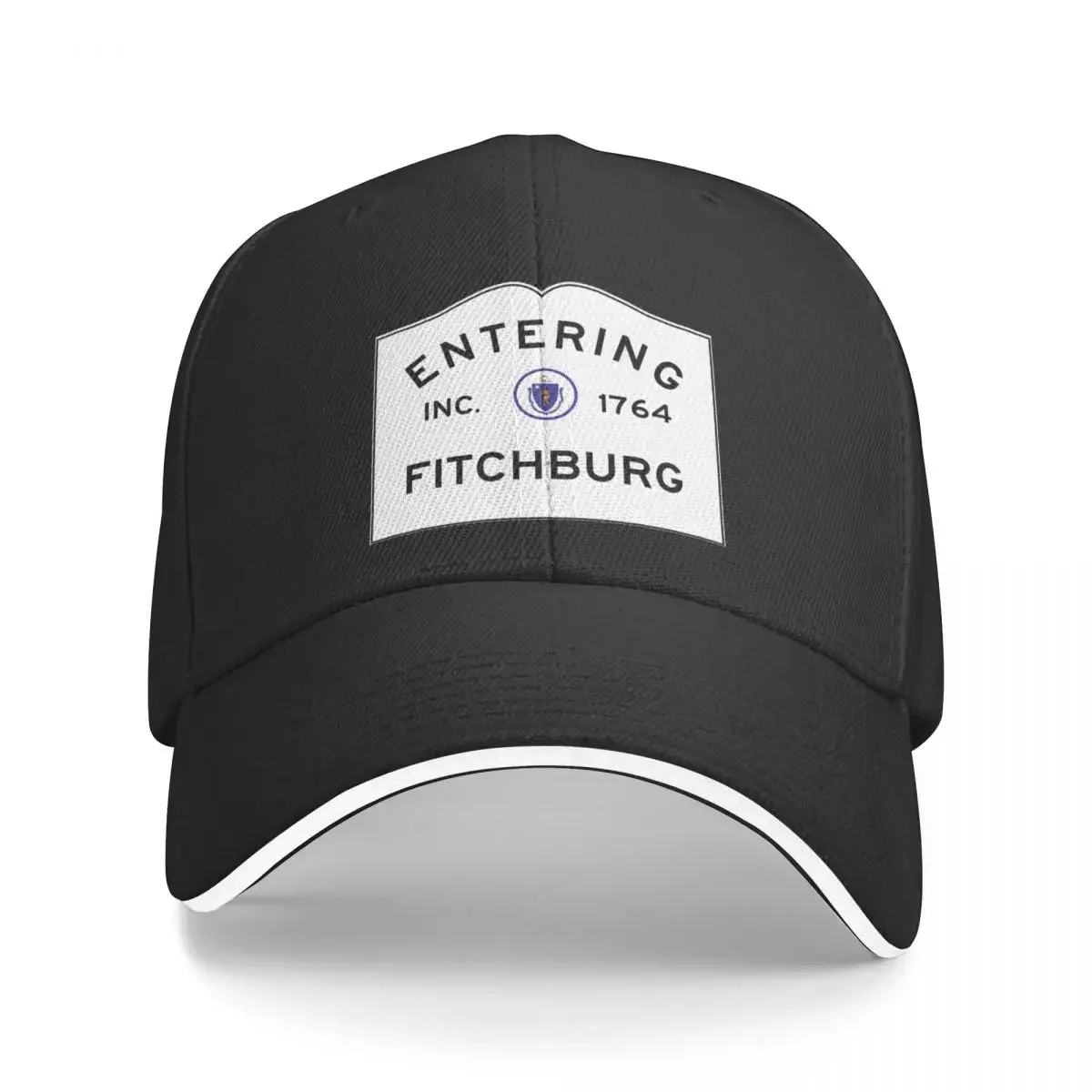 Entering Fitchburg Massachusetts - Commonwealth of Massachusetts Road Sign Baseball Cap Anime Women's Beach Outlet Men's