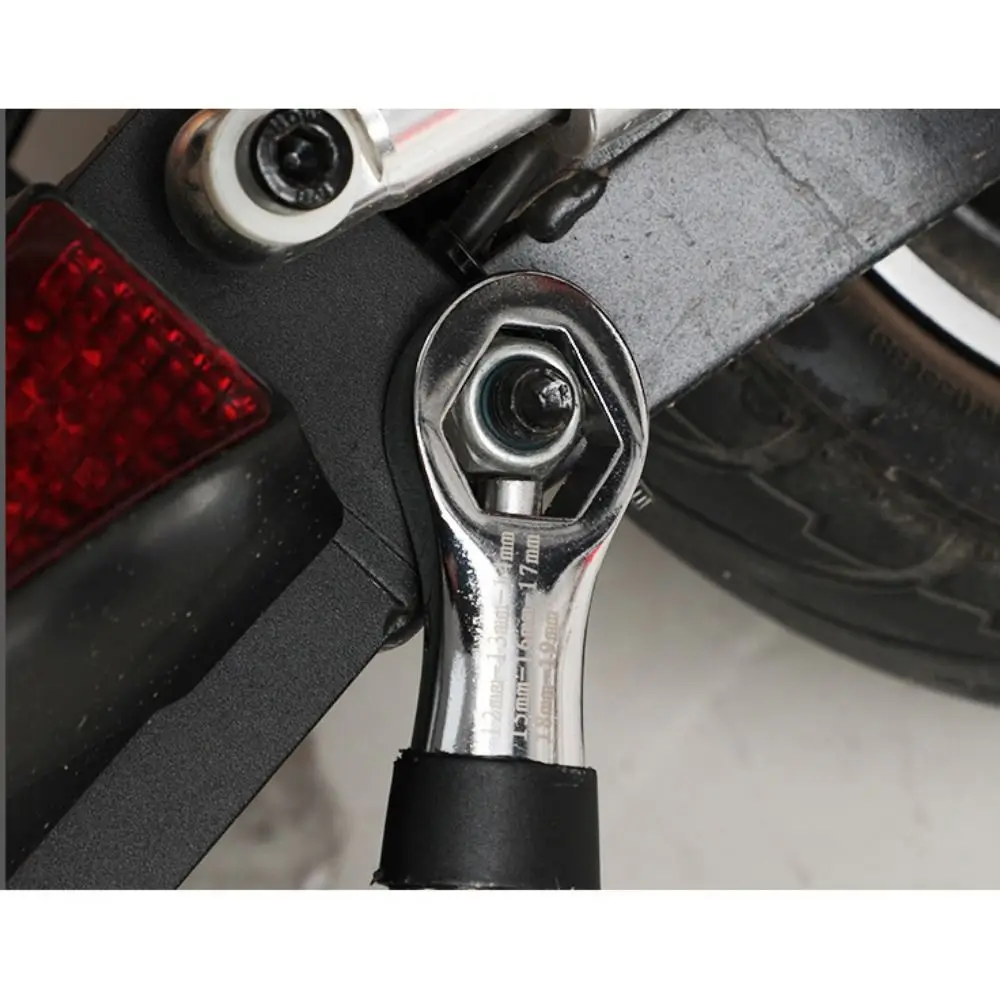 ประแจเลื่อนอเนกประสงค์ 7-19 มม. ประแจปรับแรงบิดสูง หมุนได้สองด้าน ผลิตจากเหล็ก CR-V เครื่องมือช่างแบบยืดหยุ่น