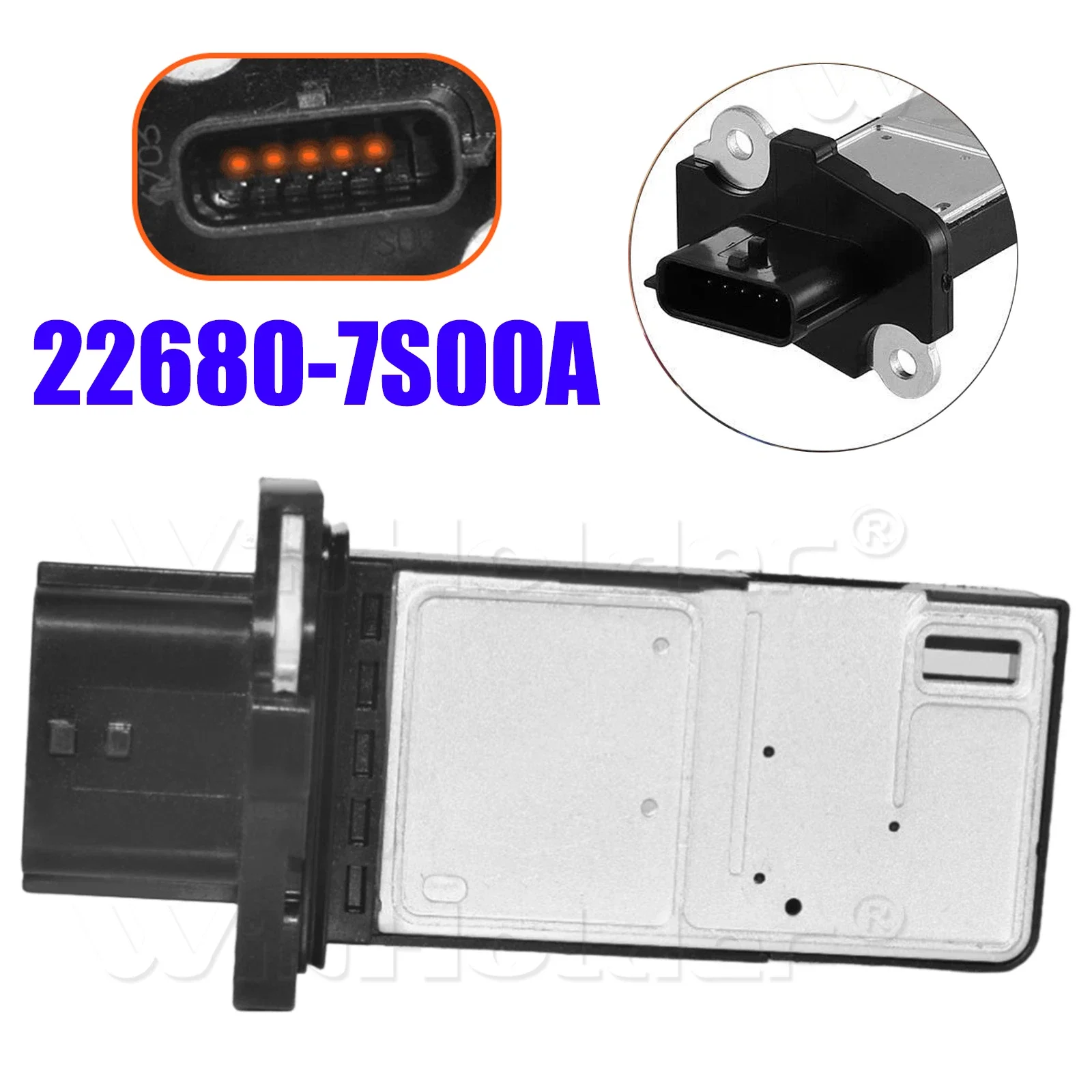 

Датчик массового расхода воздуха (MAF) 22680-7S000, совместимый с Nissan Infiniti Altima Sentra 350Z Frontier 370Z Titan Murano G35