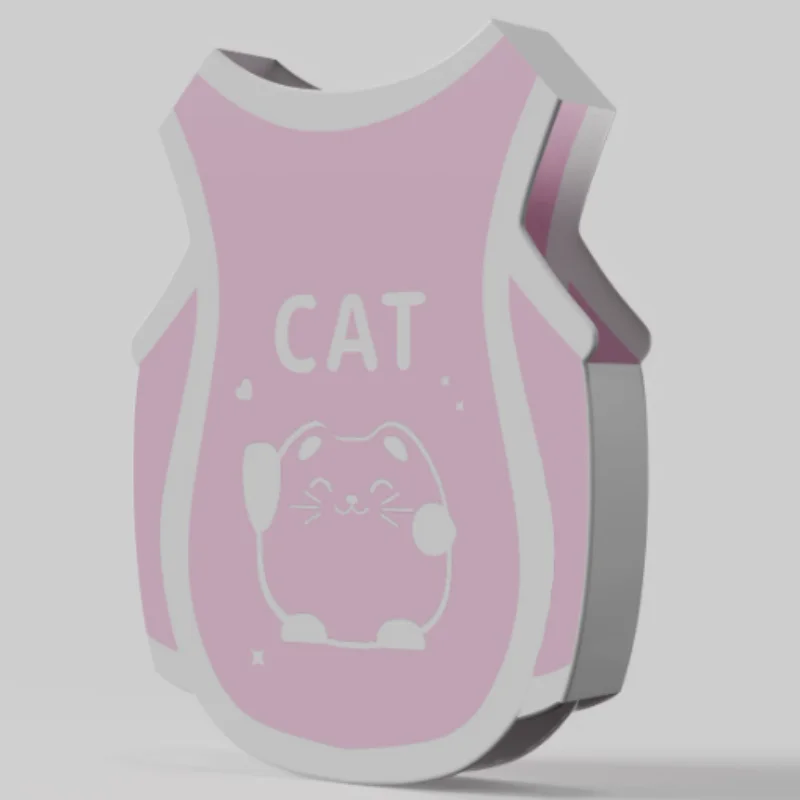 Pet Remembrance Simulated Pet Outfit Vest Paper Keepsake, Multi Animal Pattern Pet Clothes Tribute Decor for Lost Dogs & Cats