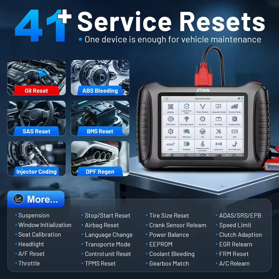 XTOOL IP900 نظام كامل أدوات تشخيص السيارات السيارات ثنائي الاتجاه الماسح الضوئي ECU الترميز 41 إعادة تعيين CANFD DOIP FCA