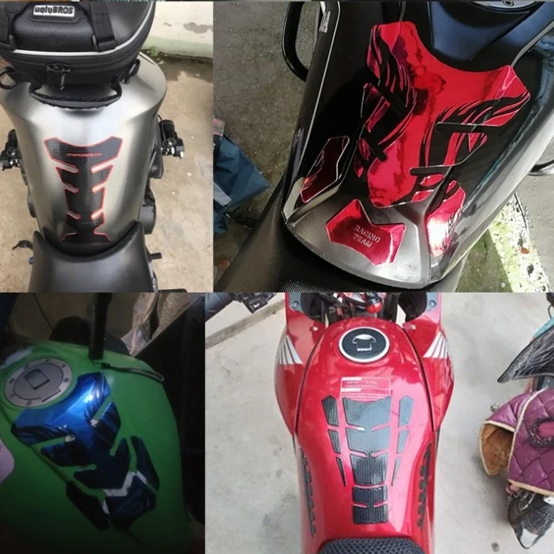 الألياف هيكل السمكة ملصقات سيارة دراجة نارية خزان الوسادة Tankpad حامي للدراجات النارية العالمي هيكل السمكة حامي غطاء الملحقات