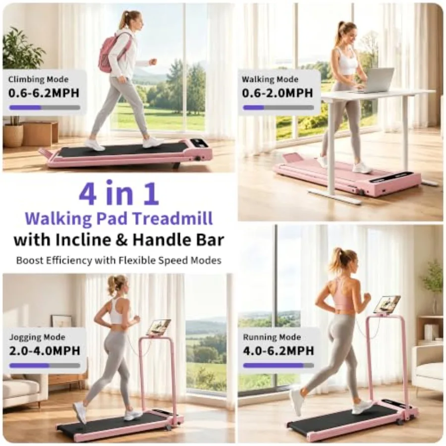 Walking Pad Treadmill for Home, 3.0HP Under Desk Treadmill with Smart APP