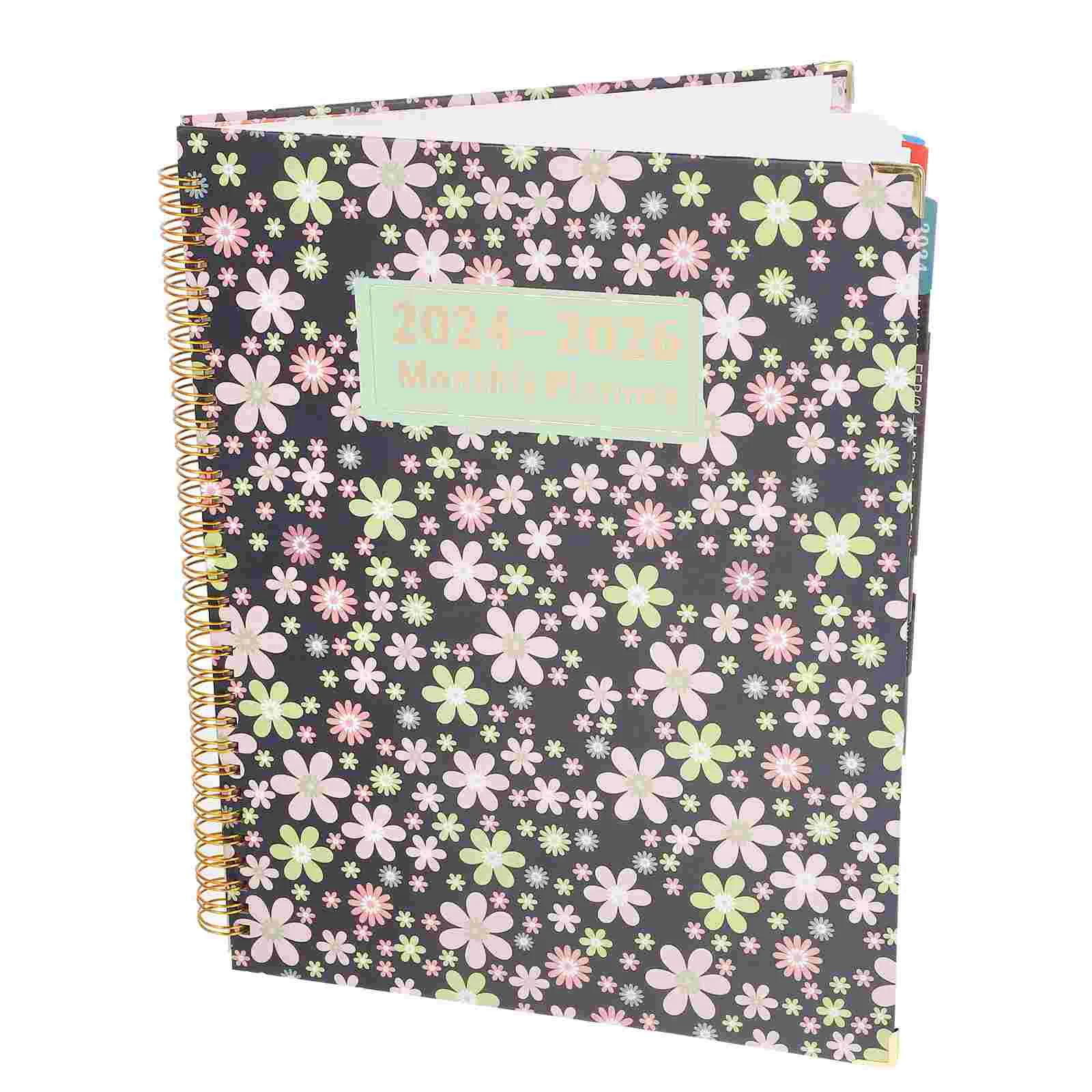 2024 Agenda Book Planning Handbook 2024-2026 Daily Planner Decorative Notepad Multipurpose Portable Notebook for Student