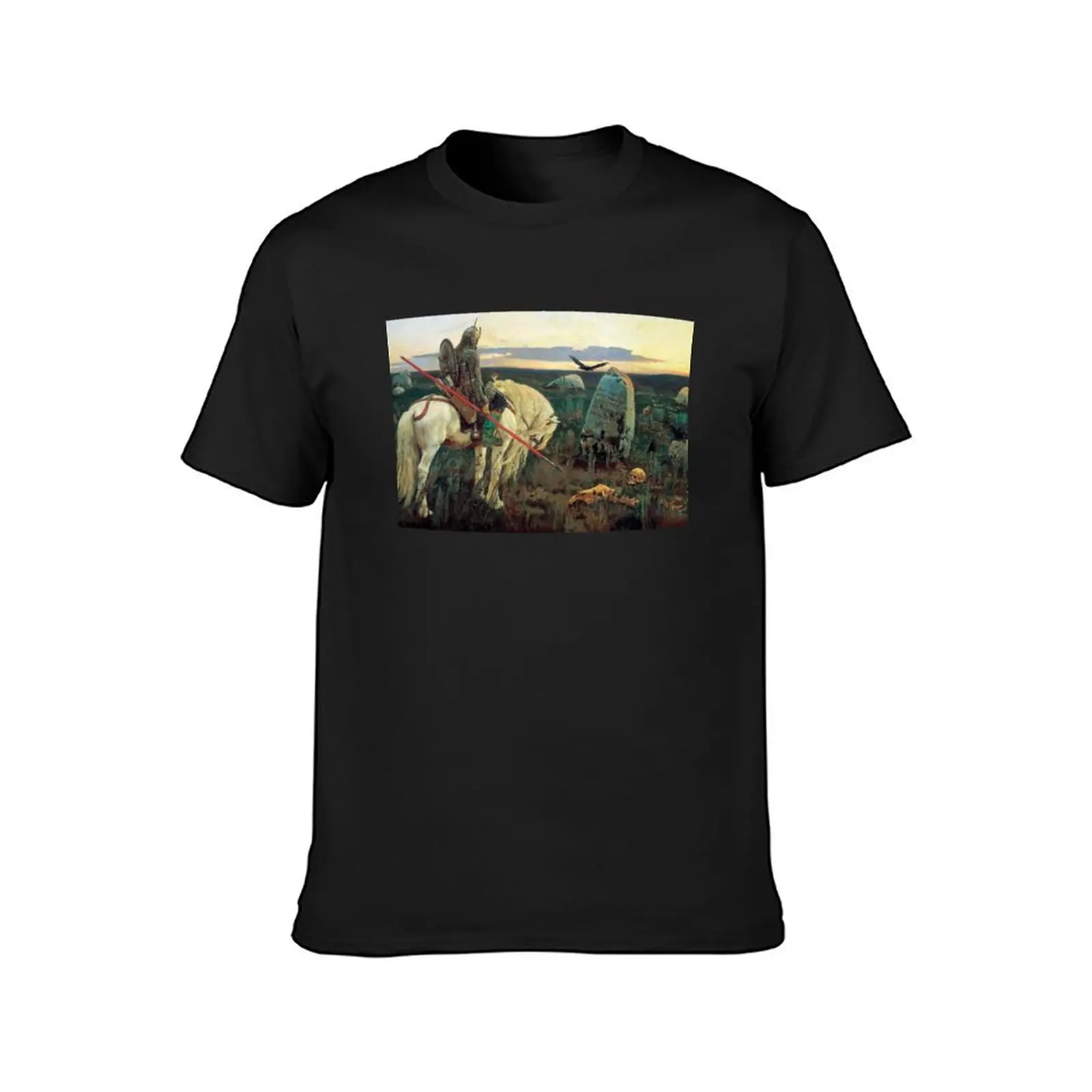 Knight at the Crossroads, by Viktor Vasnetsov T-Shirt plus size tops plain cute tops plain black t shirts men