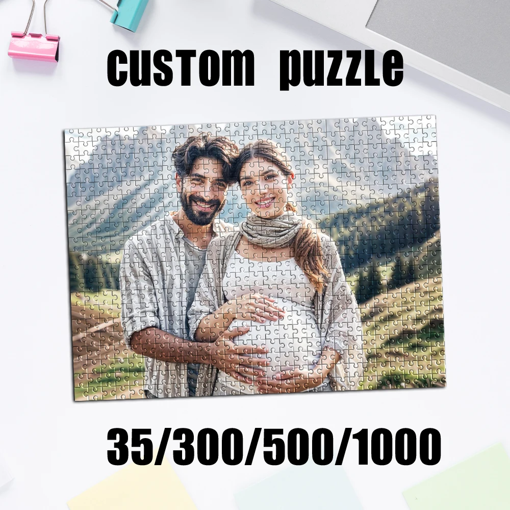 35/300/500/1000pcs Personalized Custom Photo Pregnancy photos Puzzle 