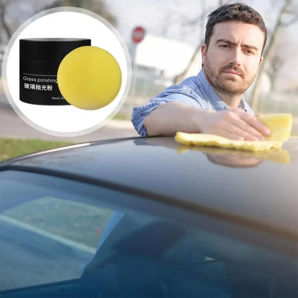 Glass Cleaning Scratch Remover Car Window Glazing Powder 80g Automotive Glass Repair Powder For Improving Driving Vision Clarity