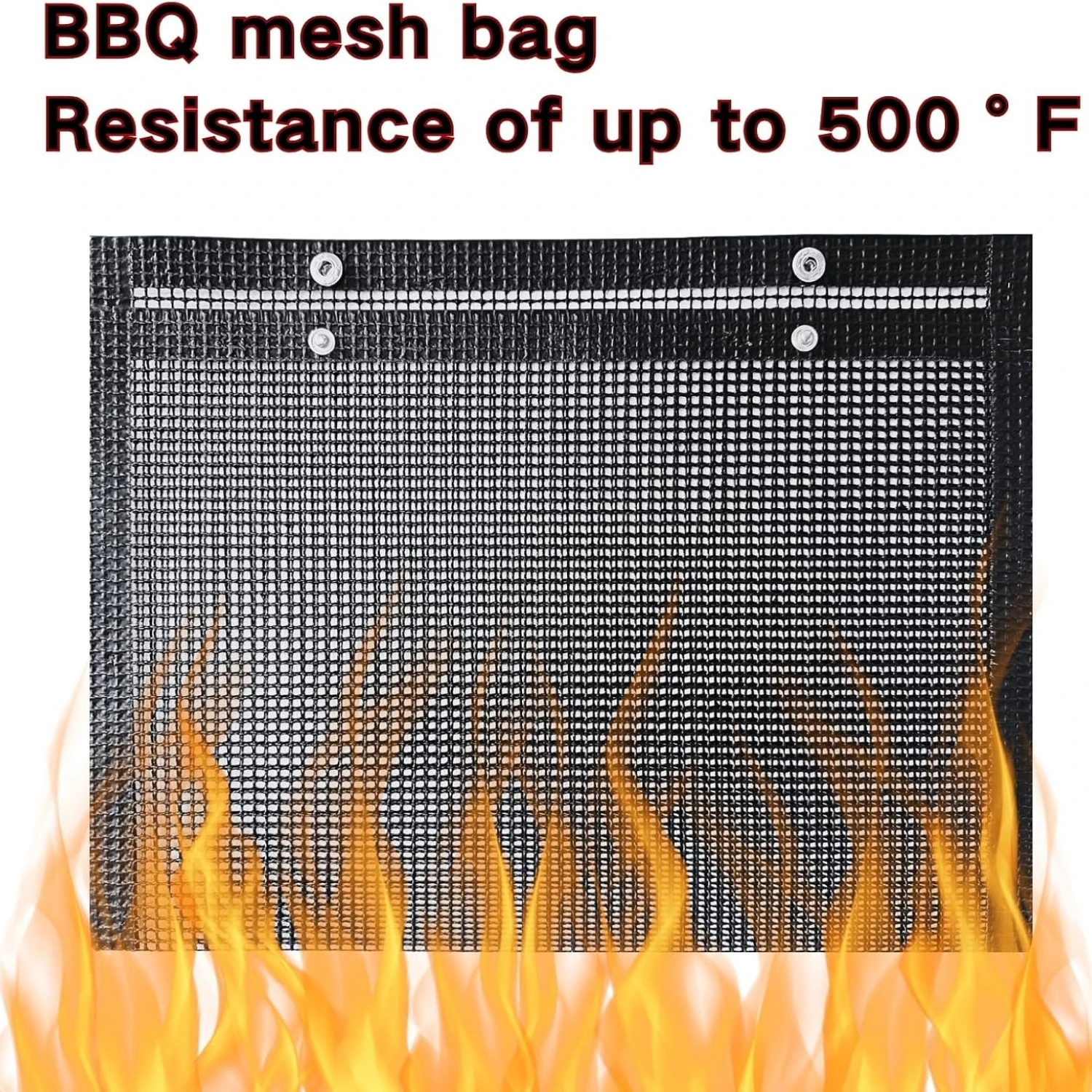 أكياس شوايات جبلية قابلة لإعادة الاستخدام لأسماك الشواء - مناسبة للفحم والشوايات الكهربائية المقاومة للحرارة وغير اللاصقة