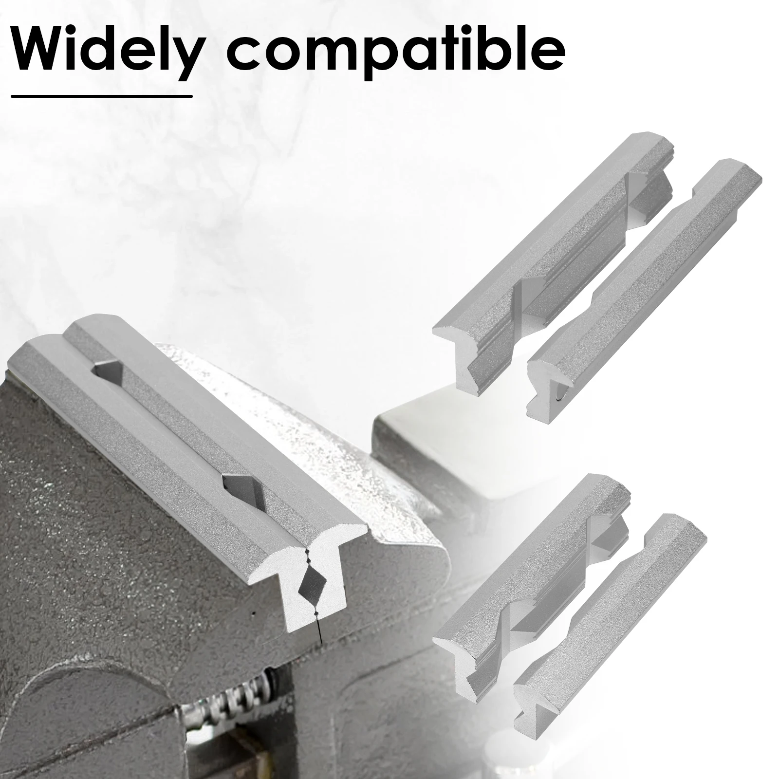 1 Pair Vise Jaws Fixture 4/6 Inch Aluminum Alloy Magnetic Vice Jaws Protectors Cover for Woodworking DIY Making Plumbing
