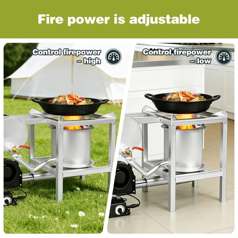 DA Dinithron Indoor Stove Multi-Fuel Stainless Steel Waste Oil Heater 3-4L Capacity Smokeless Burning Adjustable Flame Cookware