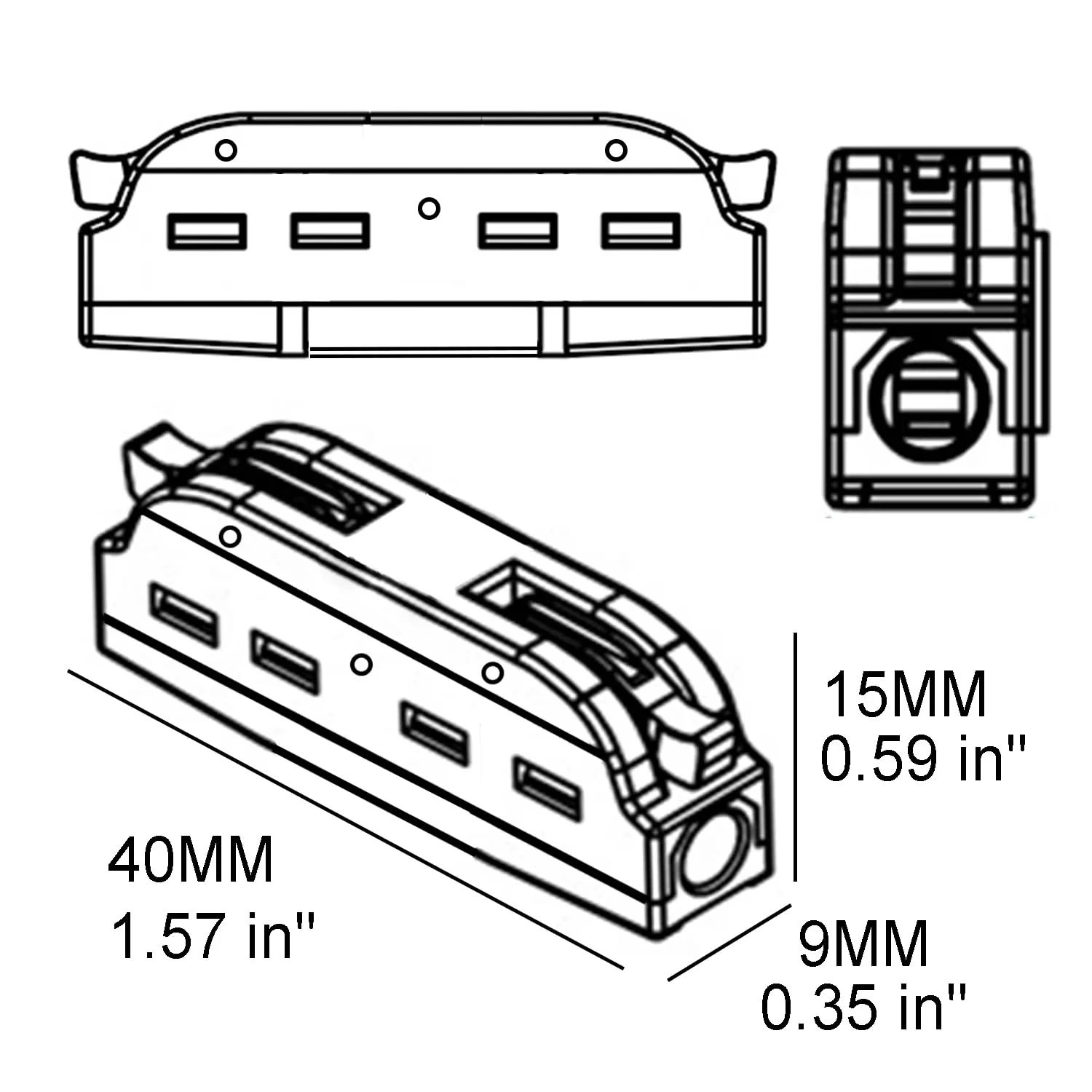 Mini Schnelle Kabelverbinder Universell Kompakt Klemmblöcke mit Hebel Abzweigleiter Elektrische Leiter Steckbar für Hausverkabelung Elektroinstallationen in Wohnungen SicherLötloser Verbinder, Flammfester Klemmblock, W – Detail 8