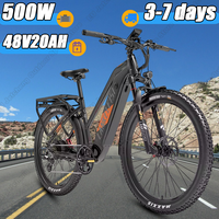 LANKELEISI MX600pro Electric Bicycle 500W Motor 48V20AH Battery Hydraulic Brake City E-bike 27.5-In Tire Mountain Electric Bike