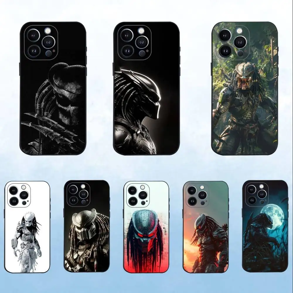 

P-Predator Moive Phone Case For iPhone 16,15,14,13,12,11 Plus,Pro Max,XS,X,XR,SE,Mini,8,7,Soft Silicone Black Cover