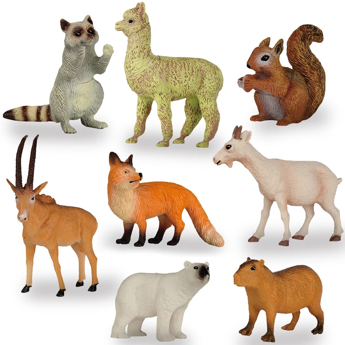 8 künstliche Tiermodelle |   Tiererkennungsspielzeug für Kinder |   Eltern-Kind-Interaktion |   Geburtstagsgeschenke für Kinder |   Heimunterricht Früherziehung Aufklärung |   Weihnachtsgeschenke für Halloween, Chanukka |   Eisbär Waschbär Antilope Eichhörnchen