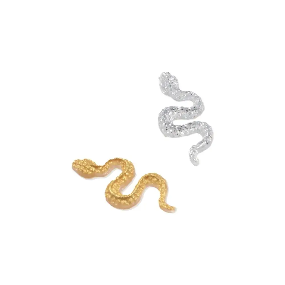 

50 Pcs Portable 3D Nail Art Decoration Flatback Mini Snake Nail Art Accessories Fashion Simulation Snake Nail Stickers Women