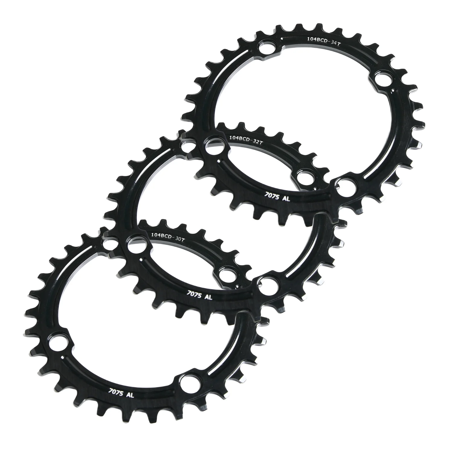 Bike Crankset Single 104mm Chainring Refitting 7075 Aluminum 104BCD 30T 32T 34T