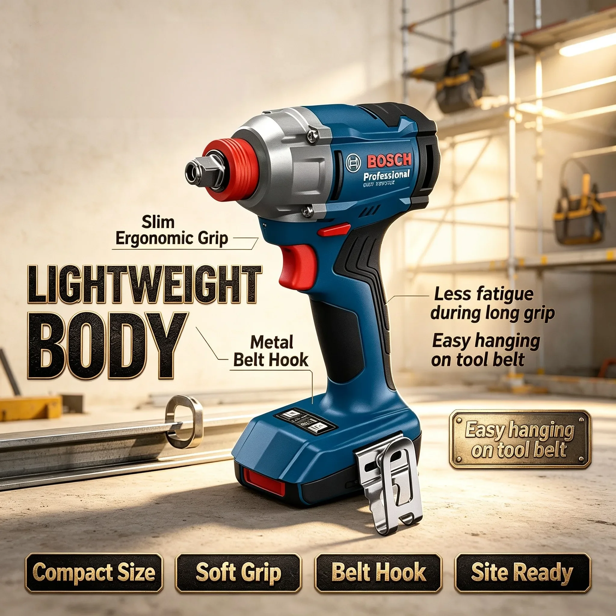 Bosch GDX 18V-285 1/2'' Square Cordless Impact Wrench 18V Impact Tool 1/4