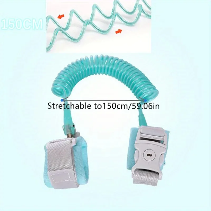1.5meter Lock Key for Infants Young Children Anti Loss Traction Rope for Anti Loss Bracelet for Children and Baby Safety Belt