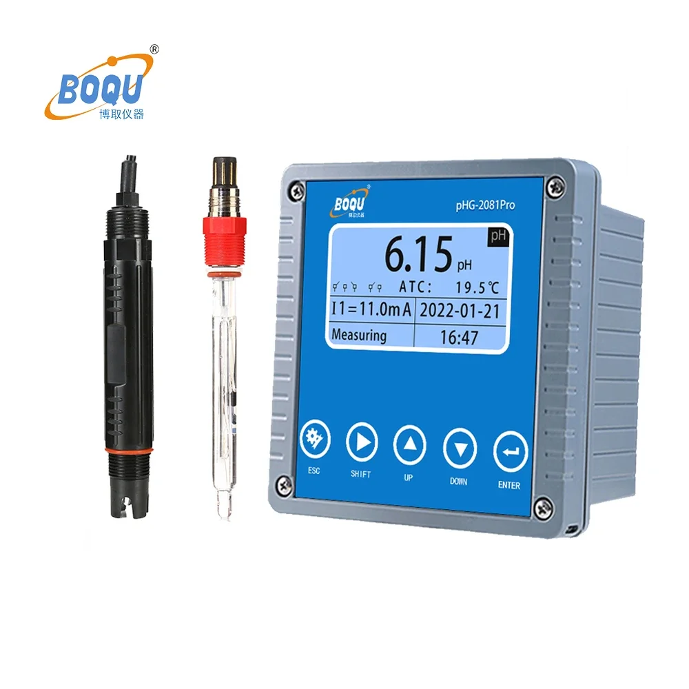 

BOQU online pH controller hydroponics 4-20ma digital price industrial hydroponic liquid orp pH meter price supplier pH Analyzer