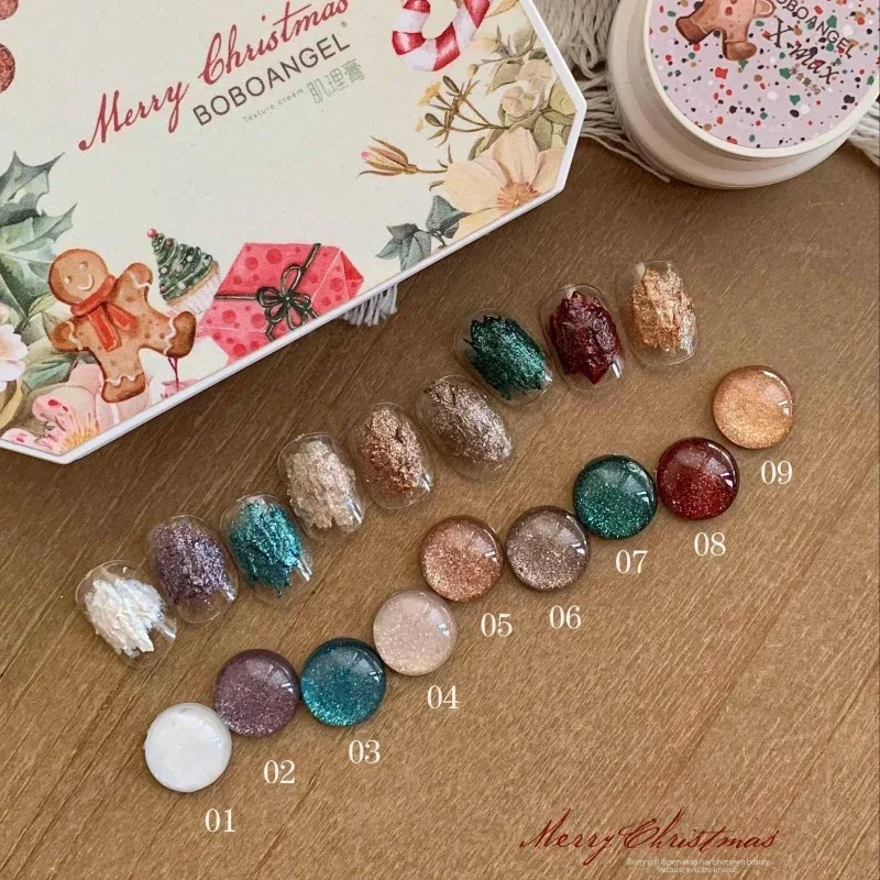 Christmas Bling Solid Nail Fairy Powder Cream Reflective Glitter Pigment Wysokiej jakości Opal Chrome Rubbing Dust Manicure Decor