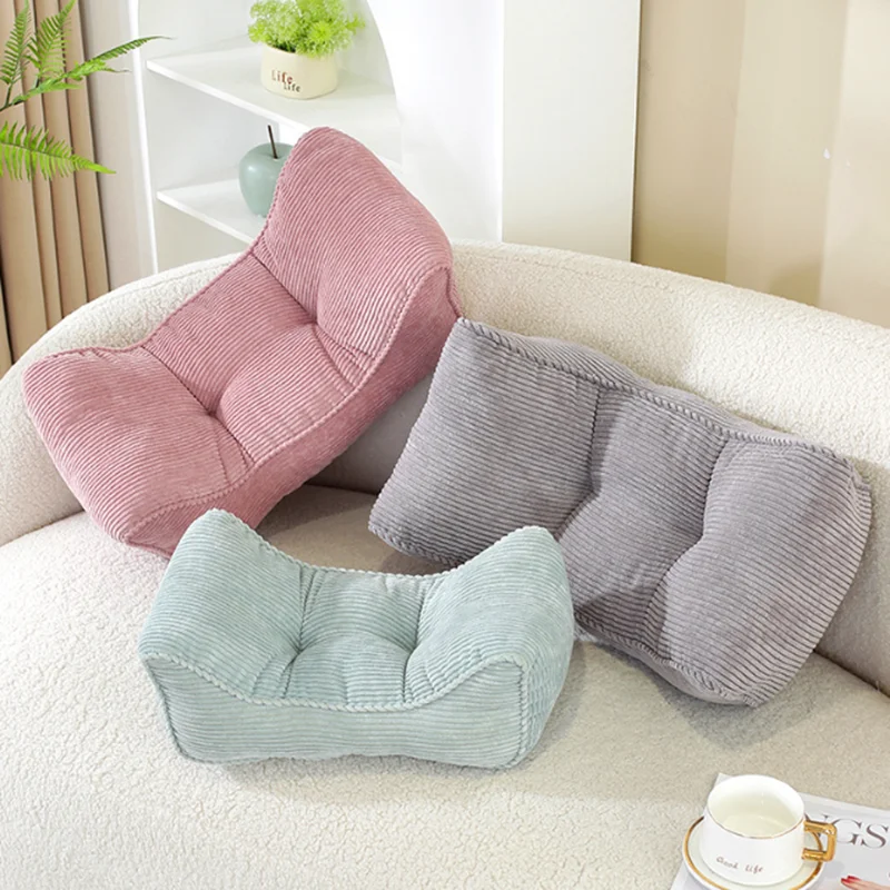 Solid Corduroy Waist Backrest Cushion Thickened Sedentary Artifact for Lumbar Support Comfortable and Warm Office Waist Seat Pad
