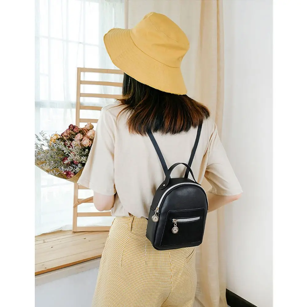 Fashion Small Travel Shoulder Bag Mini Backpack PU Daypack Waterproof