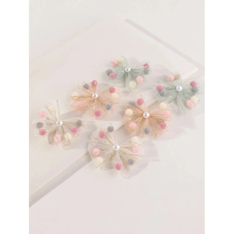 

6pcs Soft Mesh Bow Hair Clips for Toddler Girls, Sweet & Safe for Daily Hairstyles