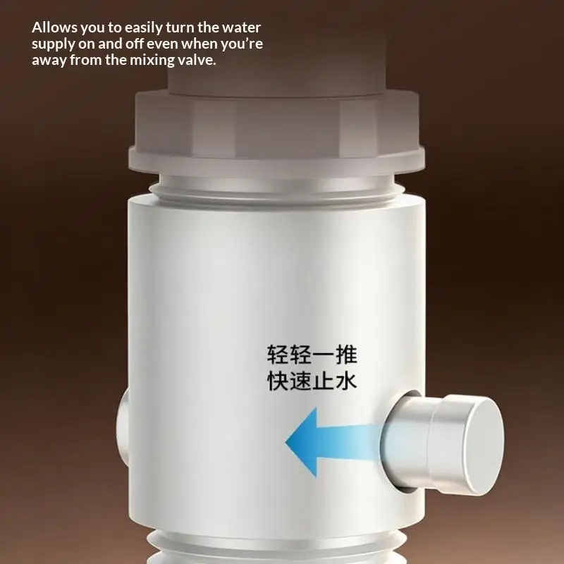 High Pressure Cleaning Nozzle with Water Stop Button Curved Shower Sprayer Toilet Gap Floor Drain Stain Washing,1/2'' Interface
