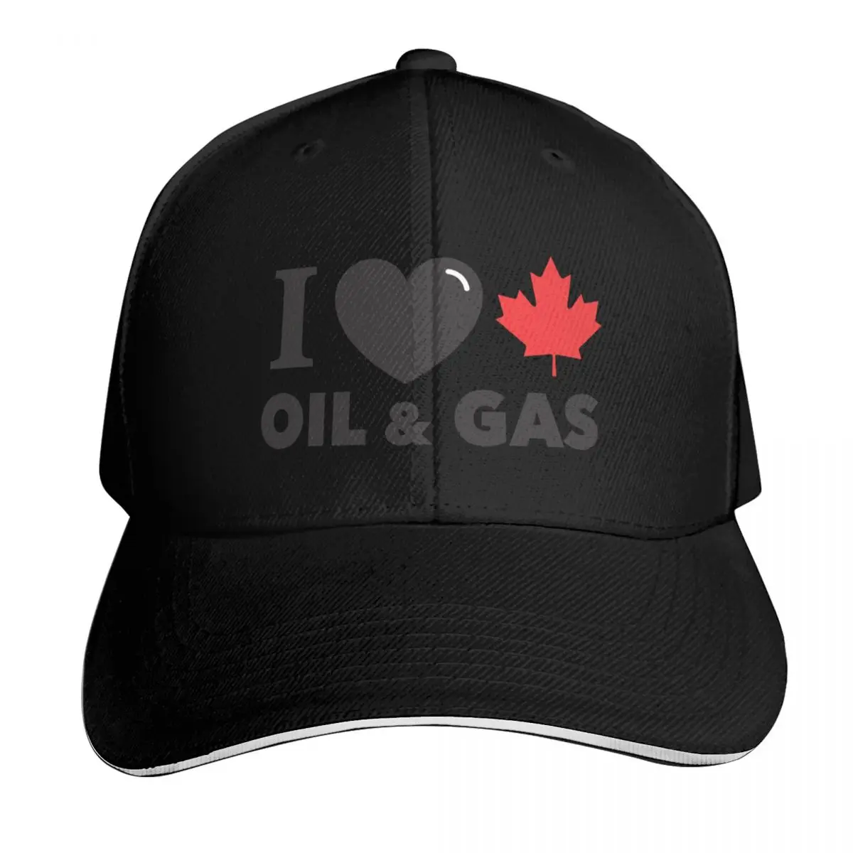 I Love Canadian Oil and Gas Red Heart and Maple Leaf Alberta Pipelines HD HIGH QUALITY ONLINE STORE Baseball Cap