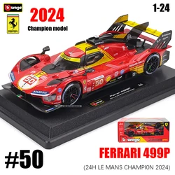 Bburago 1:24  2024 Ferrari 499P LMH FORMULA RACING 250GTO FXXK 458 Alloy Luxury Vehicle Diecast Cars Model Toy Collection Gift