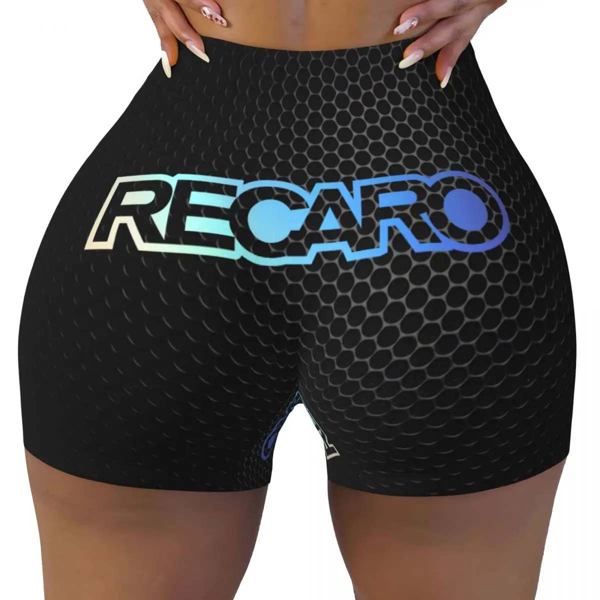 Custom Recaros Logo Workout Shorts Women Gym Volleyball Biker Yoga Shorts