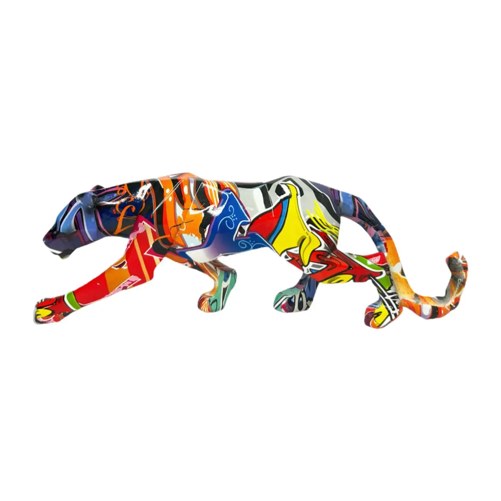 Leopard Statue Modern Art Walking Leopard Ornament for Party Shelf Office