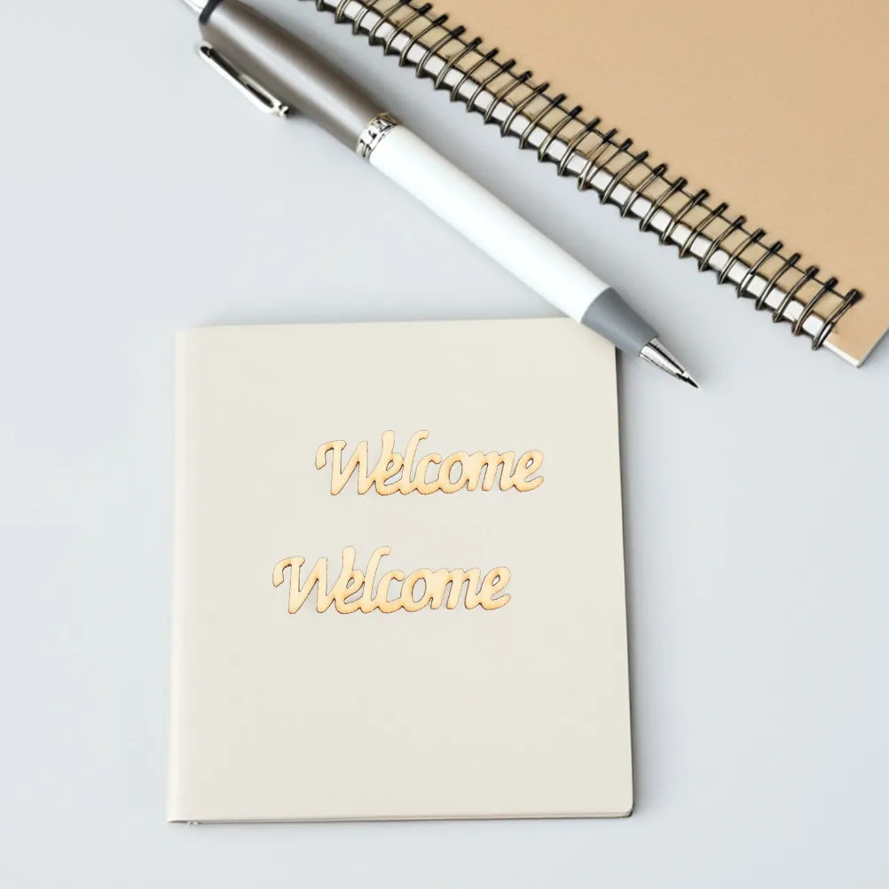 60Pcs Unfinished Wooden English Word Cutout Boards Blank DIY Craft Supplies for Wedding Party Tags Wall Decor Home Decoration